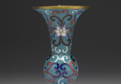 图片[2]-Set of five altar offerings in cloisonne enamels – Vase, Qing dynasty (1644-1911)-China Archive